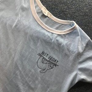 Sky blue animal llama t shirt